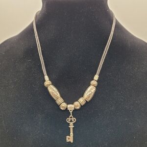 Antique Vintage Look Rope Charm Necklace​​​
